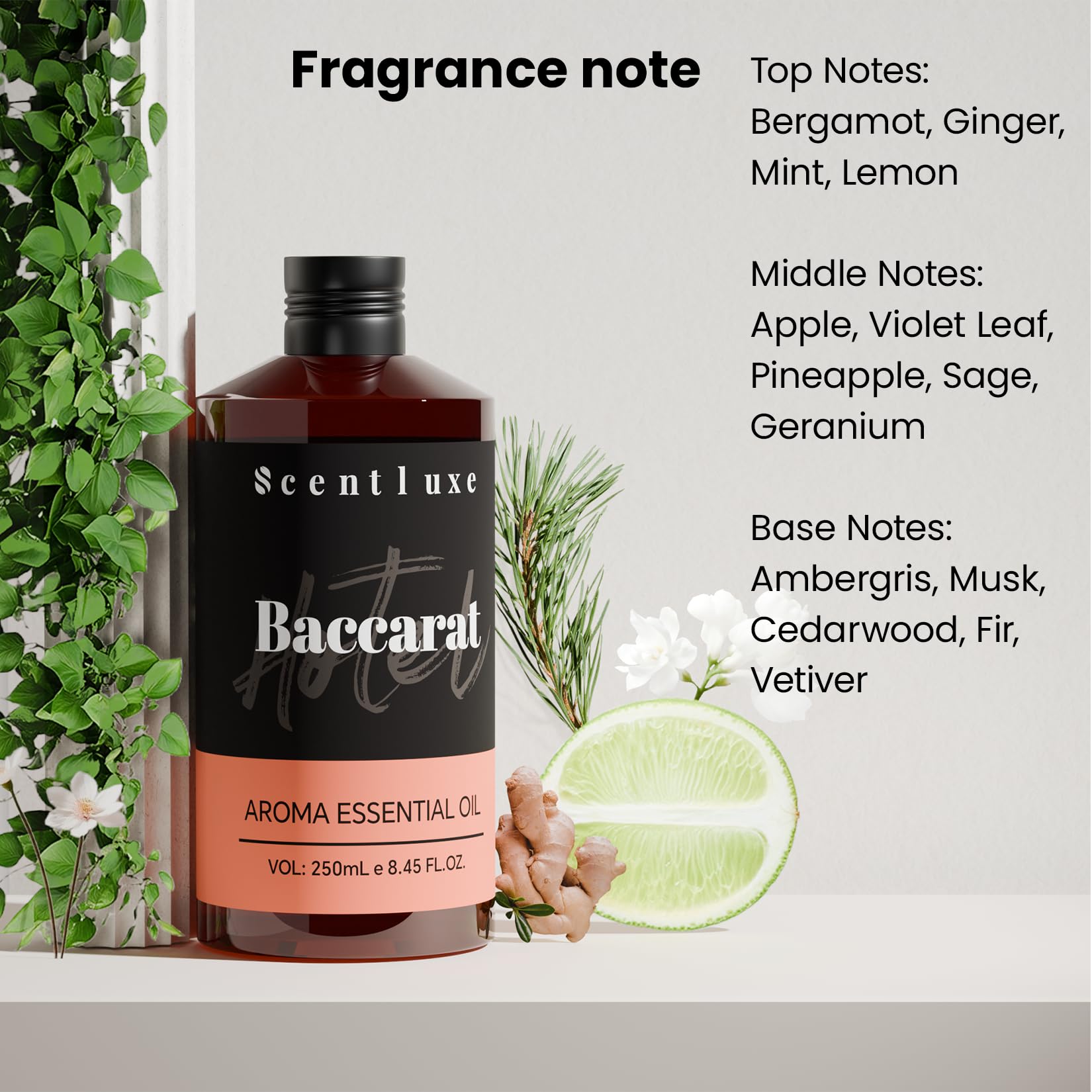 Scentluxe Baccarat diffuser oil in a bedroom setup evokes calm inviting energy.