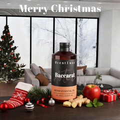 Scentluxe Baccarat diffuser oil bottle closeup showing pure formula for clean aroma.