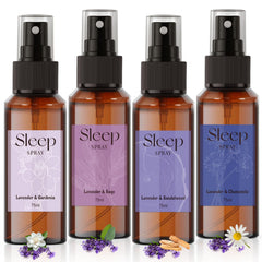 SCENTORINI Sleep Spray Lavender & Gardenia on pillow for calming bedtime ambiance.