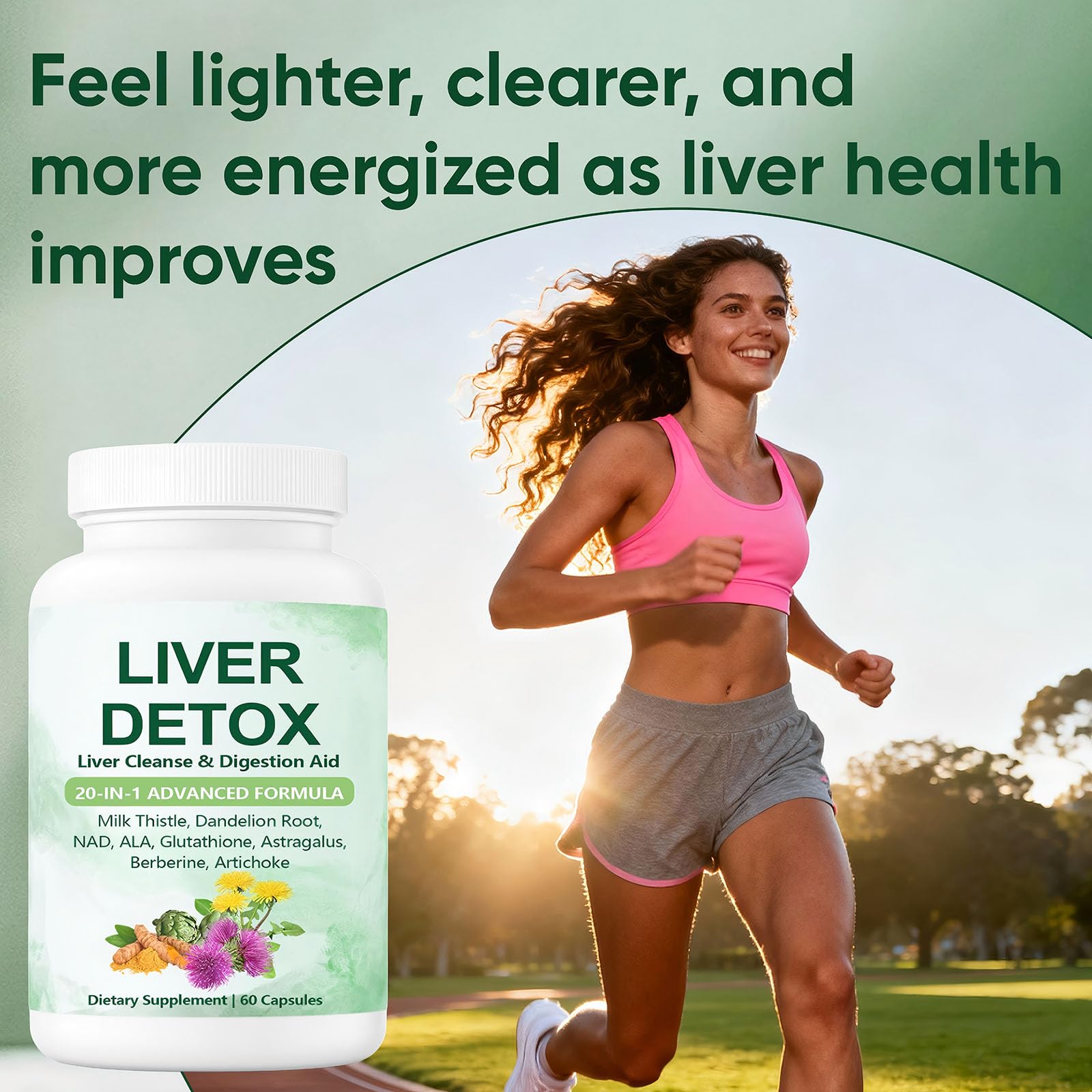 Two capsules with water as part of a morning routine.