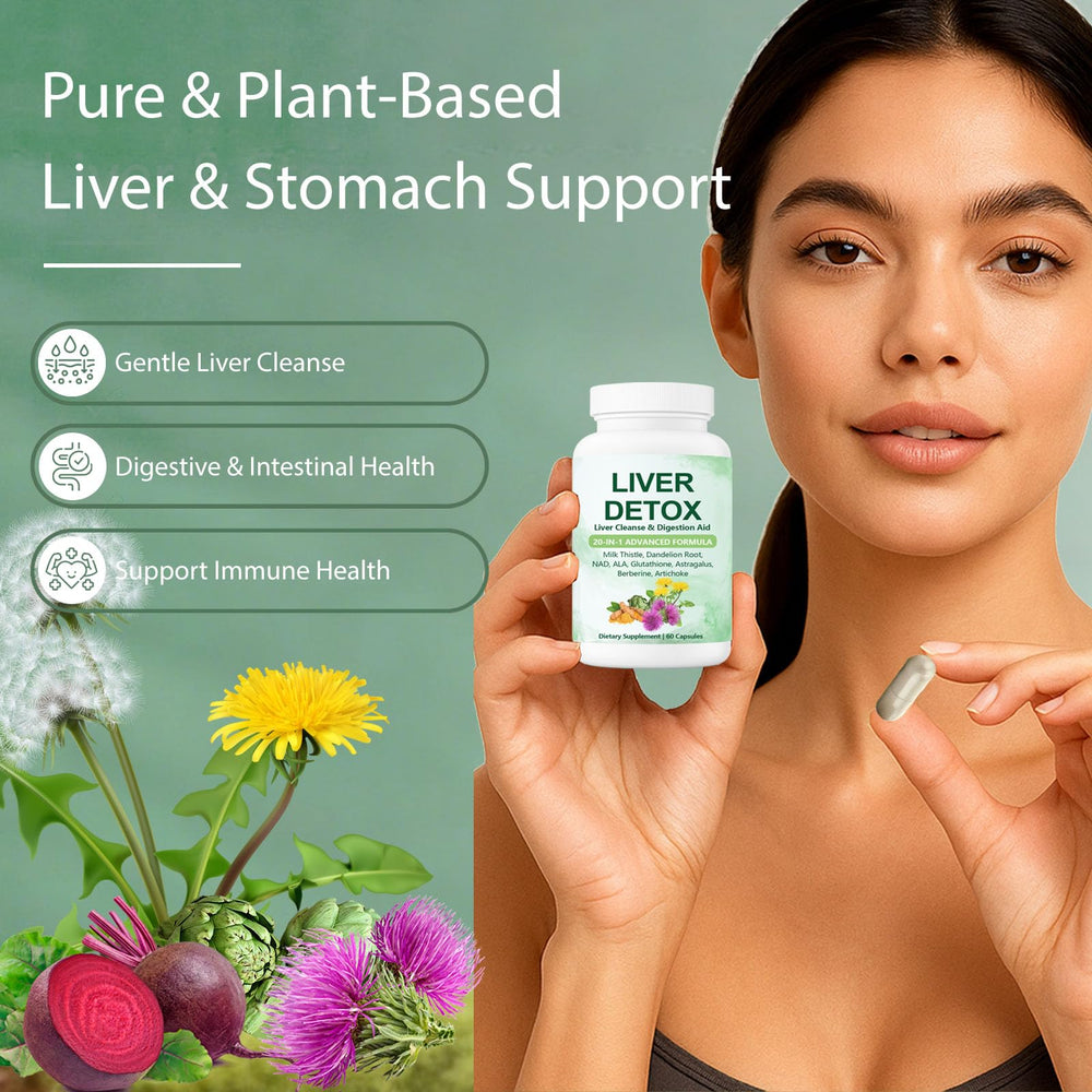 Close-up of dandelion root and milk thistle for digestive balance.