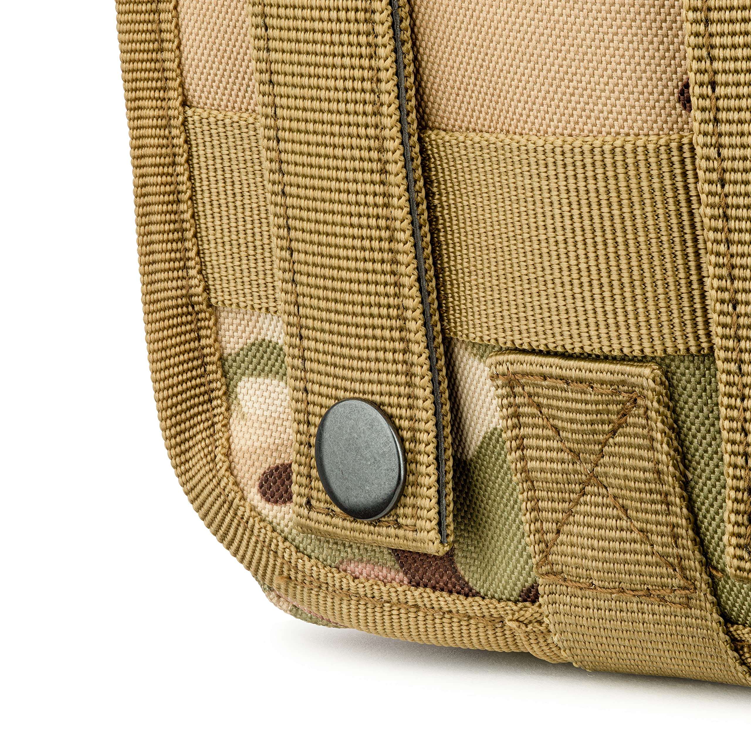 Scherber MOLLE pouch front view showing organized layout