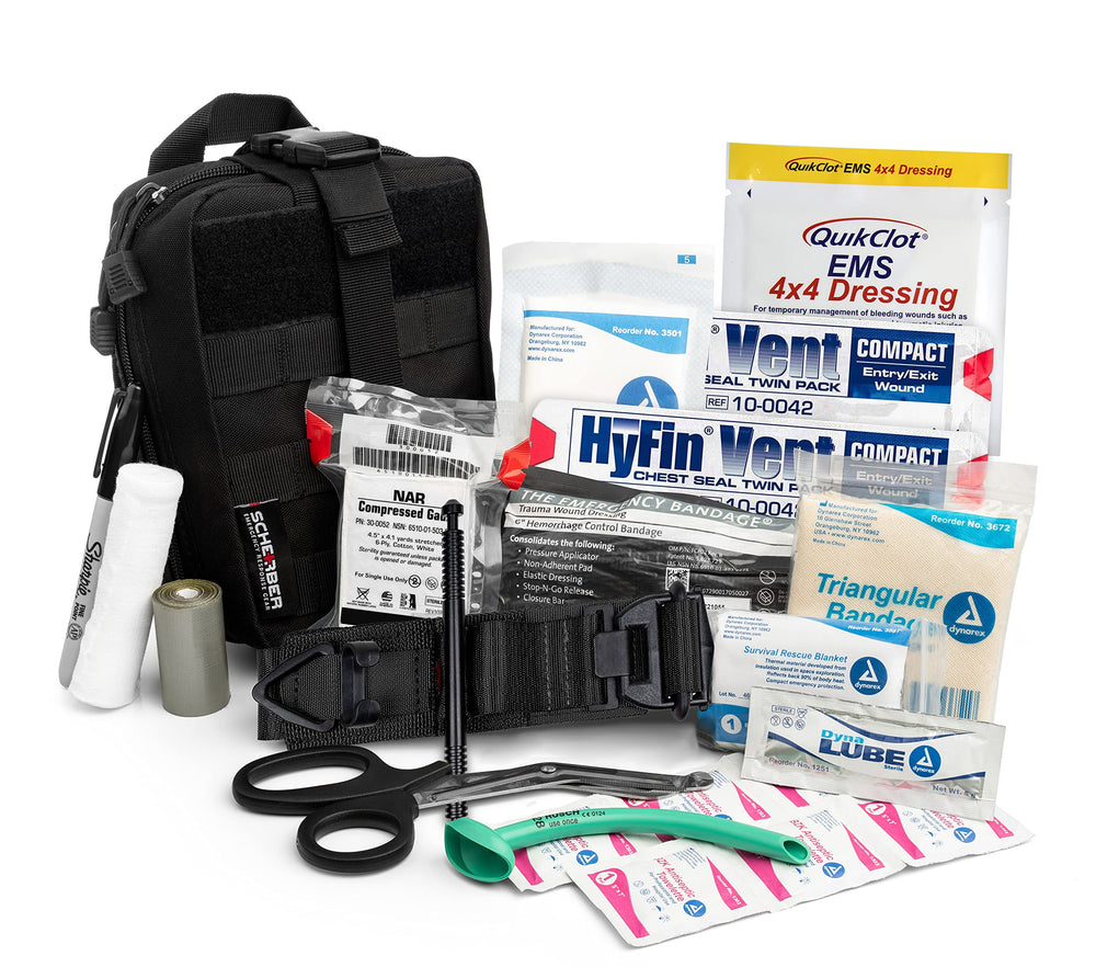 Scherber Premium IFAK Kit MOLLE pouch for rapid field access.