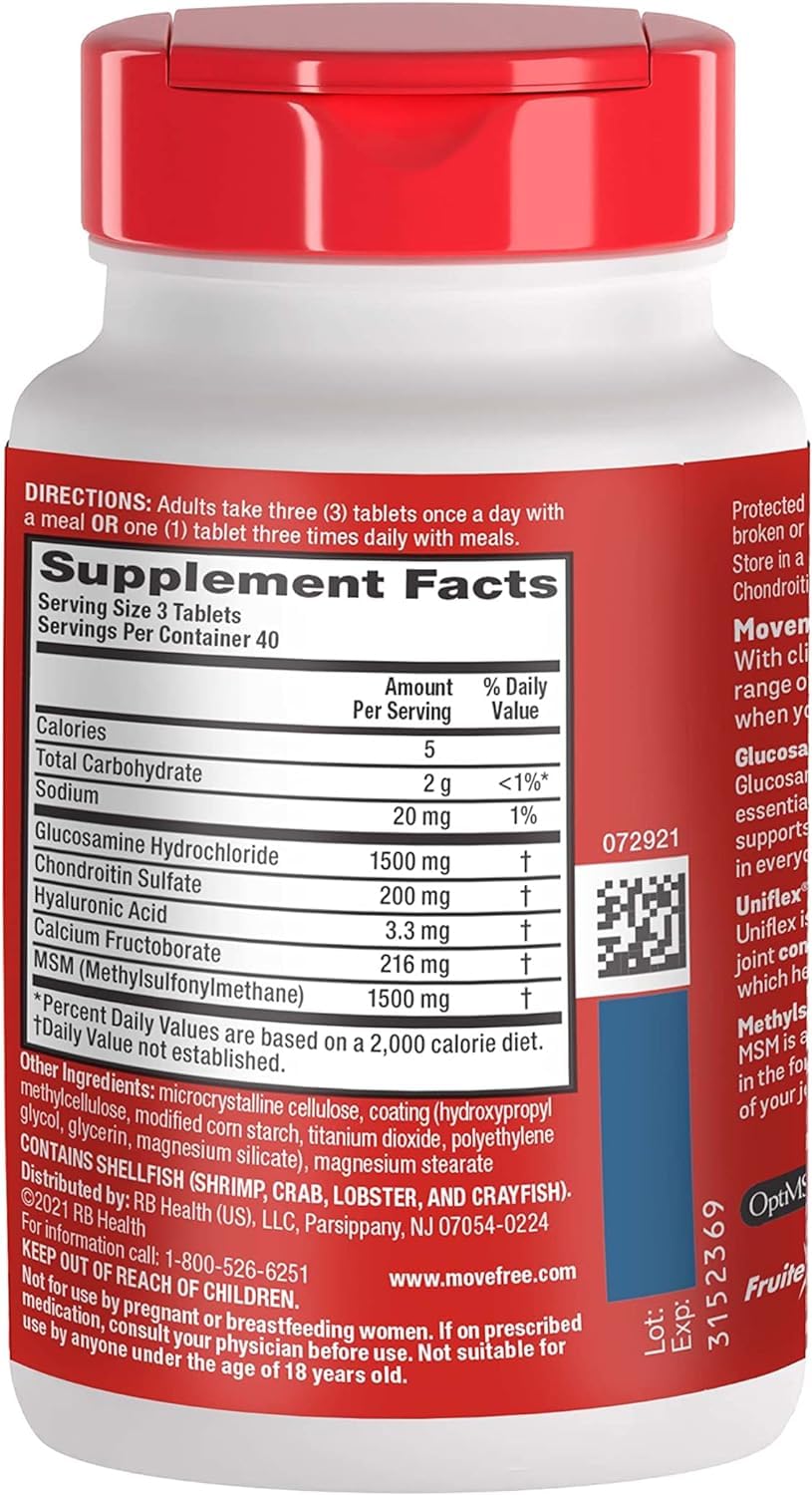Schiff Move Free Advanced coated tablets for easy swallowing