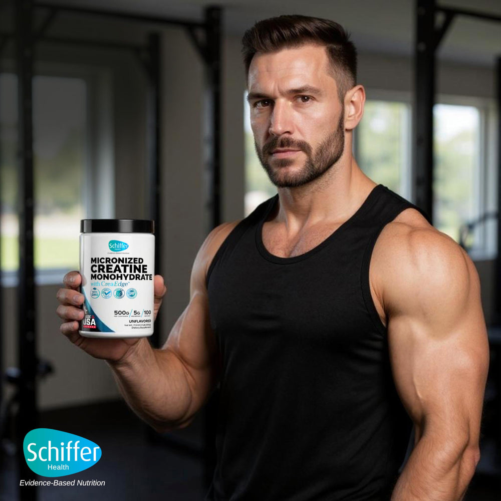 Schiffer Health Creatine Monohydrate batch label signals third party testing