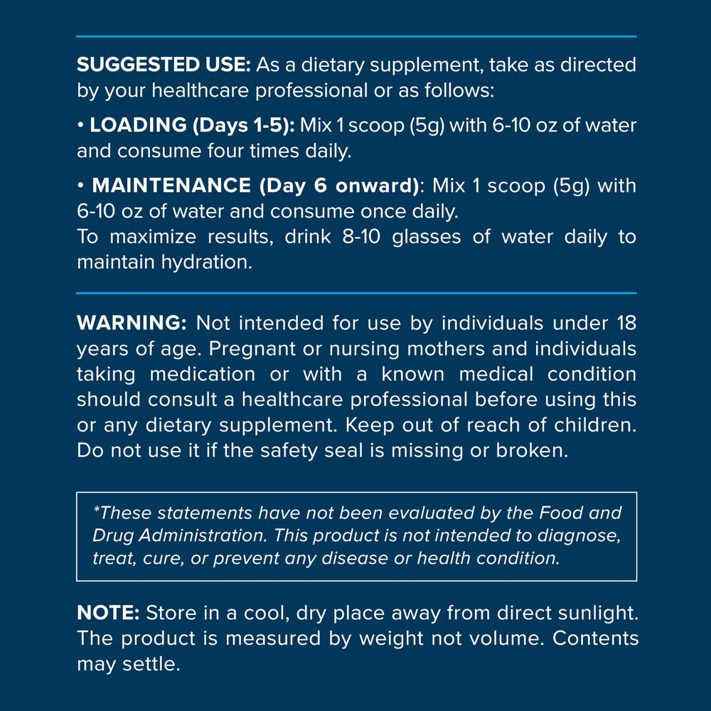 Schiffer Health Creatine Monohydrate being poured into glass for use