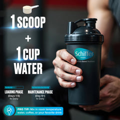 Schiffer Health Creatine Monohydrate serving scoop ready for daily dosing