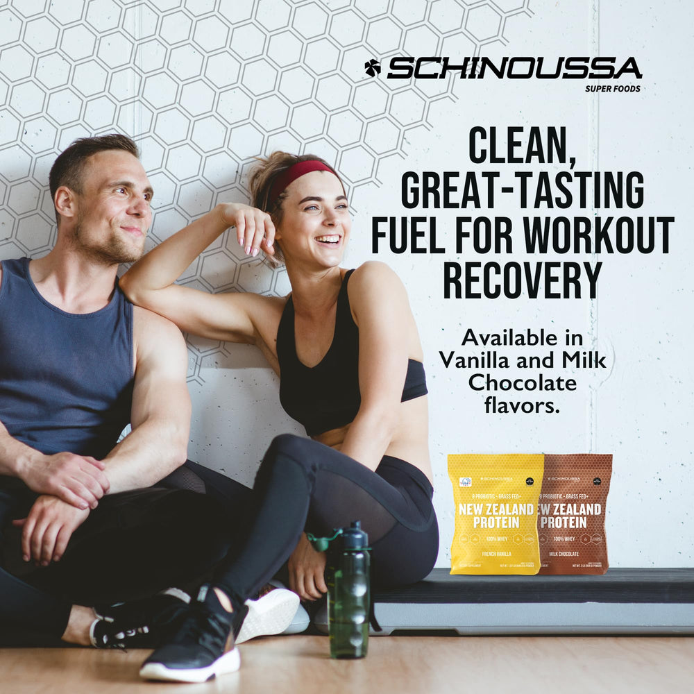Schinoussa whey vanilla ingredient label lists eight probiotic strains