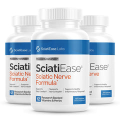 SciatiEase sciatic nerve support bottle front view for daily use potential