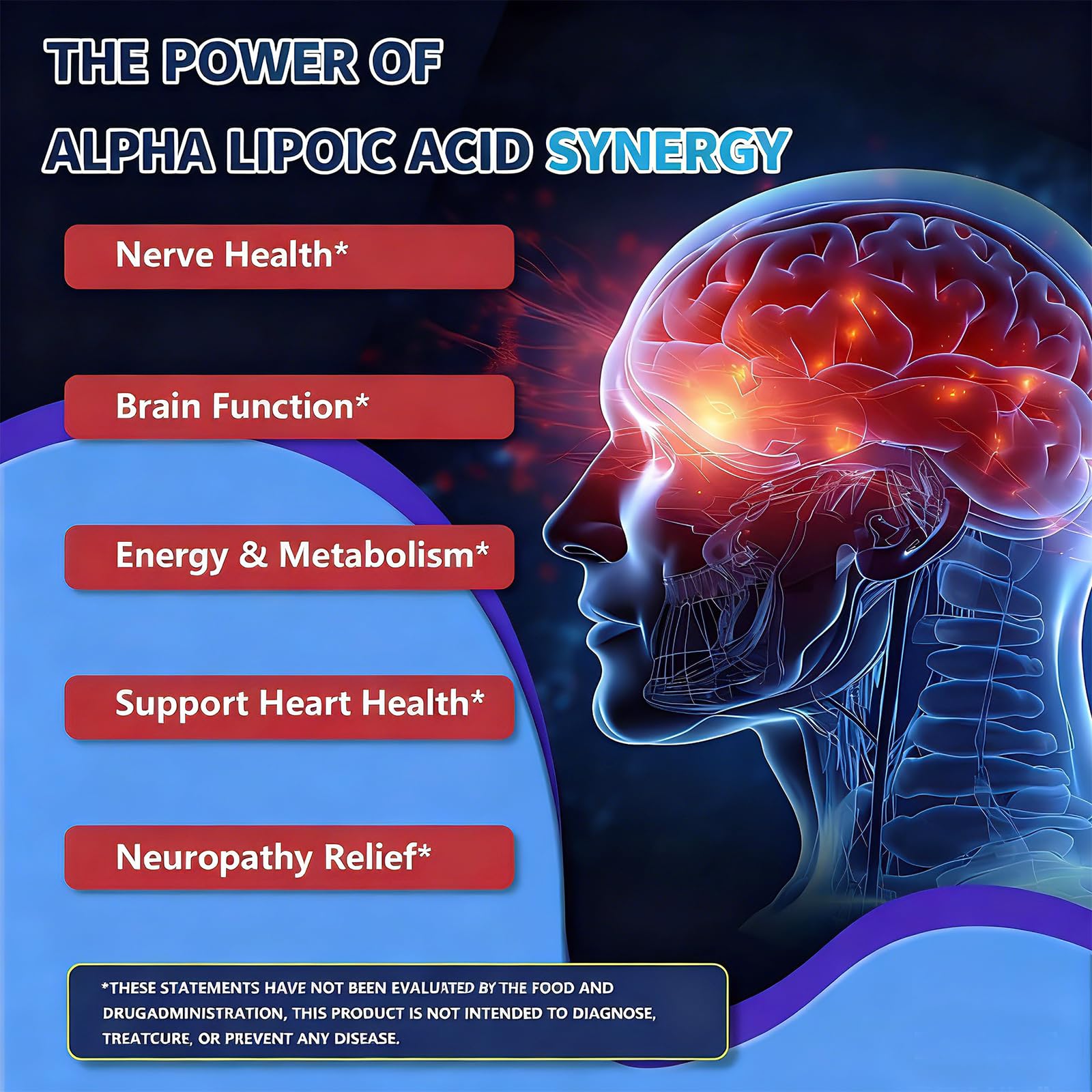 SCIBALIA ALA ingredients panel showing Benfotiamine and Acetyl-L-Carnitine for nutrient synergy
