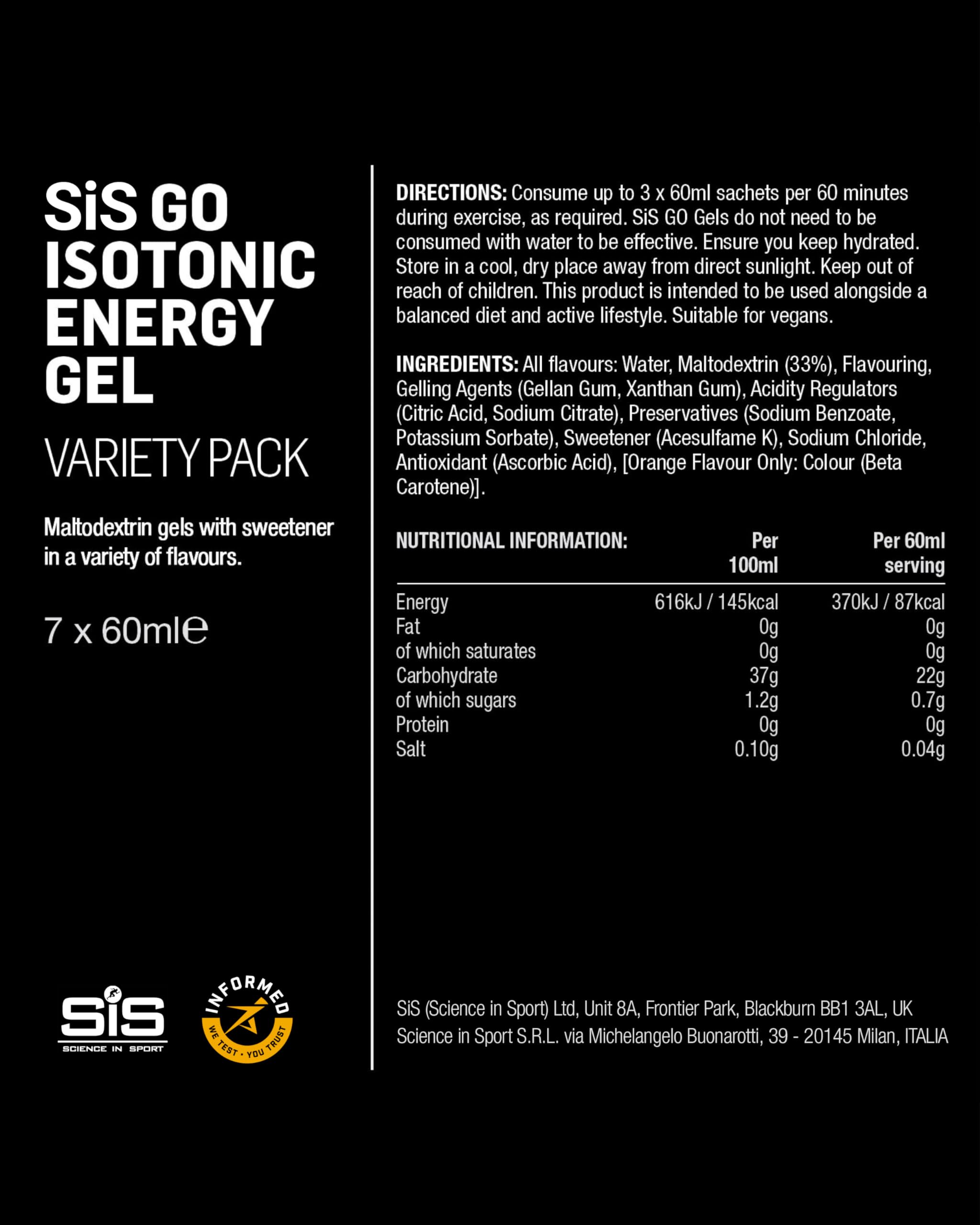 Science in Sport GO gel tube ready to use mid-run for endurance fueling