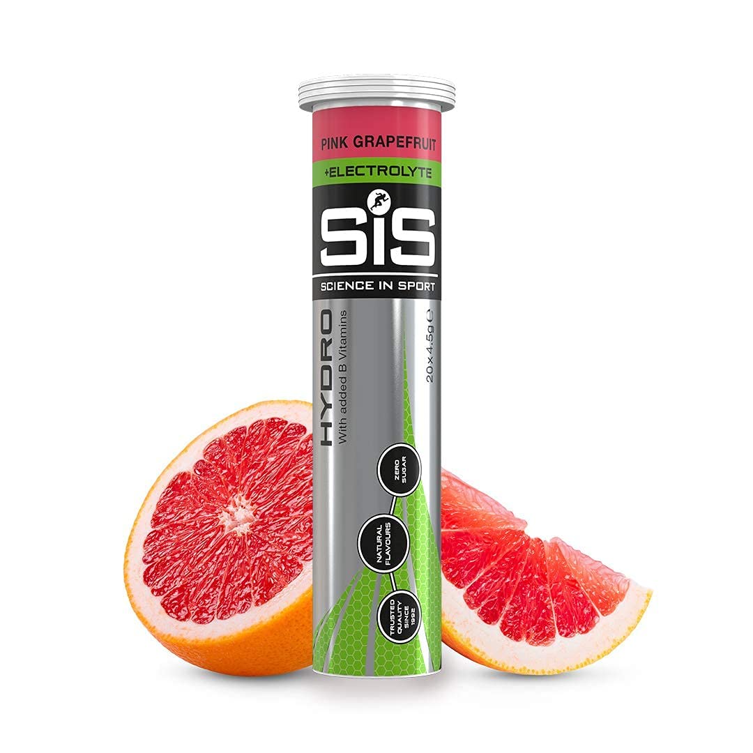 Science in Sport Hydro electrolyte tube portable packaging for on-the-go hydration.