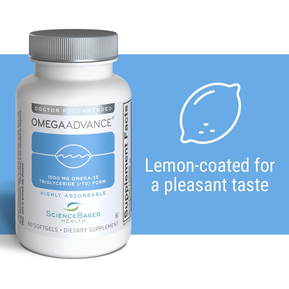 ScienceBased Health OmegaAdvance benefits for heart, brain, and eye wellness.