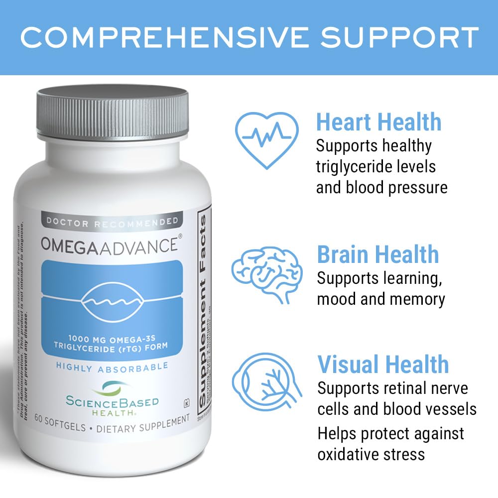 ScienceBased Health OmegaAdvance lutein and zeaxanthin included for eye support.