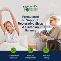 Scientific Health Solutions melatonin rapid absorption bottle highlights quick bioavailability