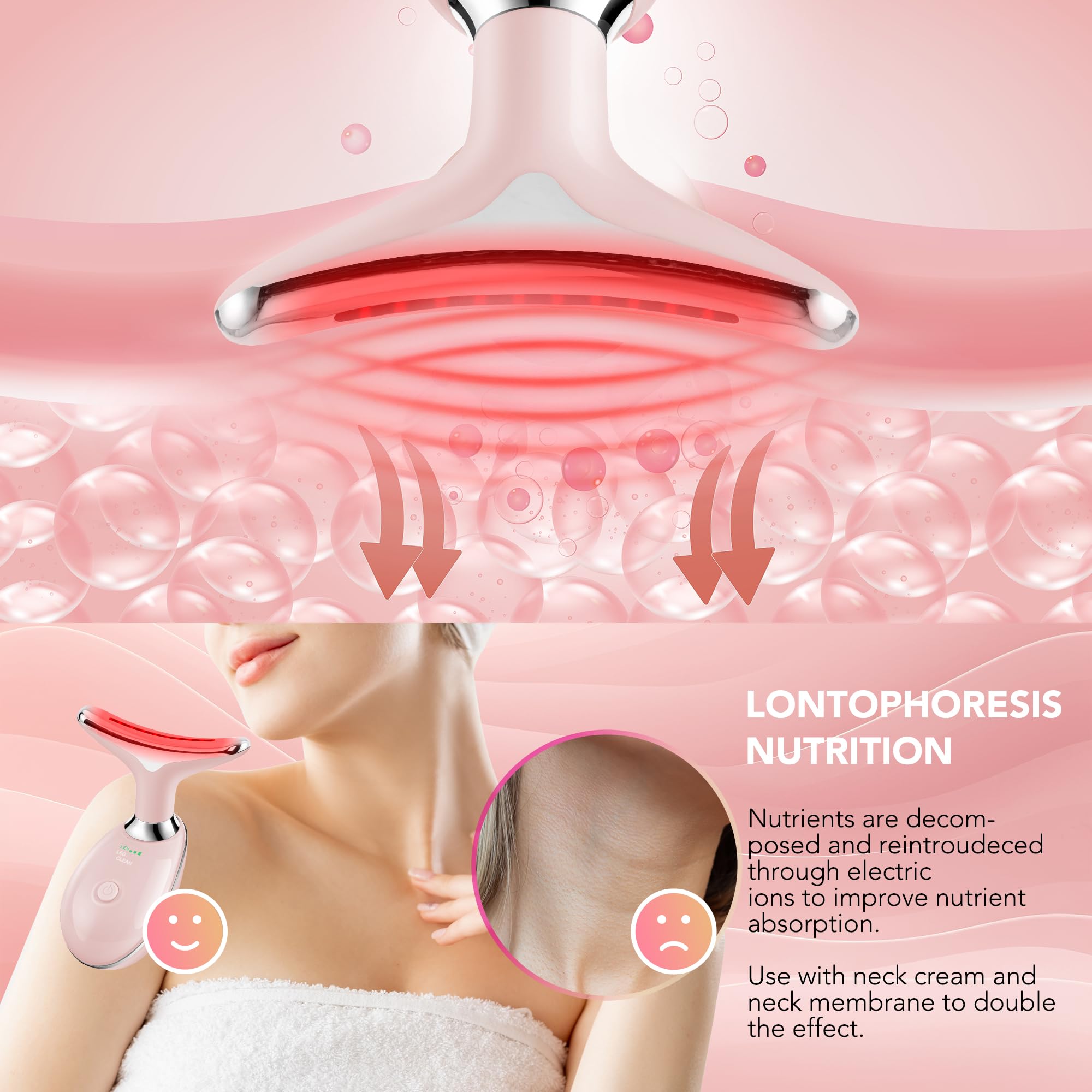 Scopck facial massager with ergonomic grip for comfortable use