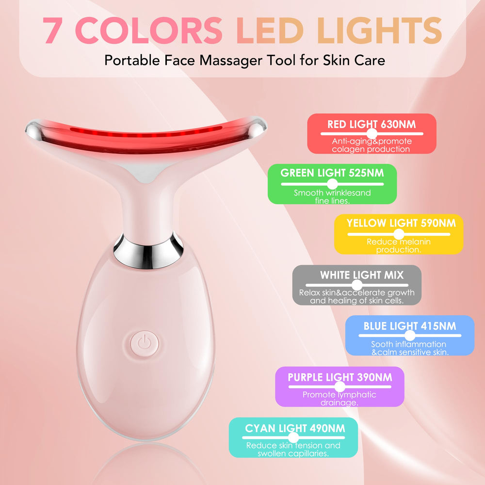 Scopck LED 7-color therapy for facial care and versatility