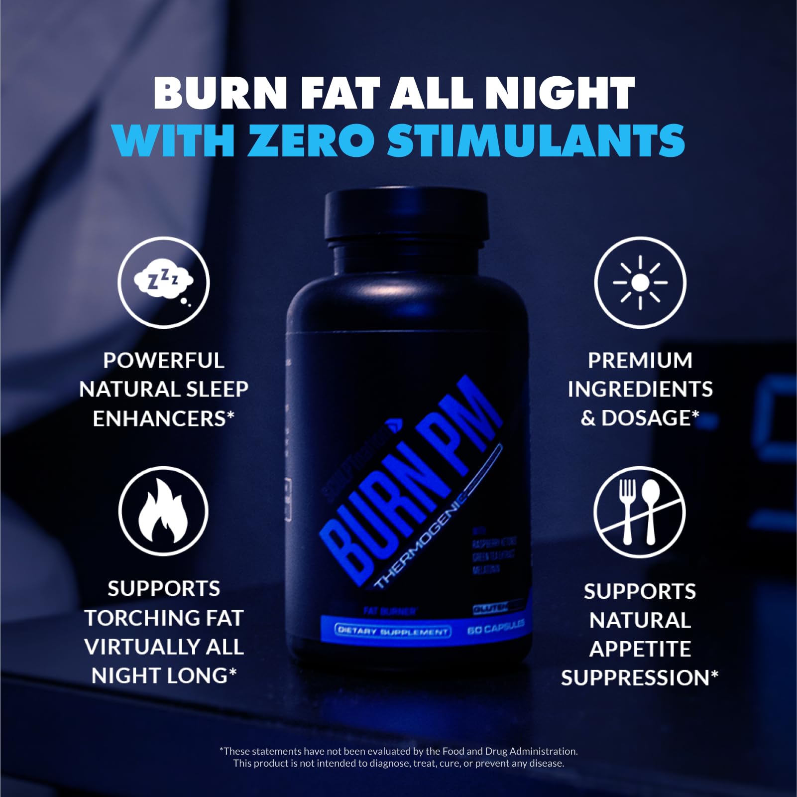 Sculpt Nation Burn PM label back highlighting ingredients