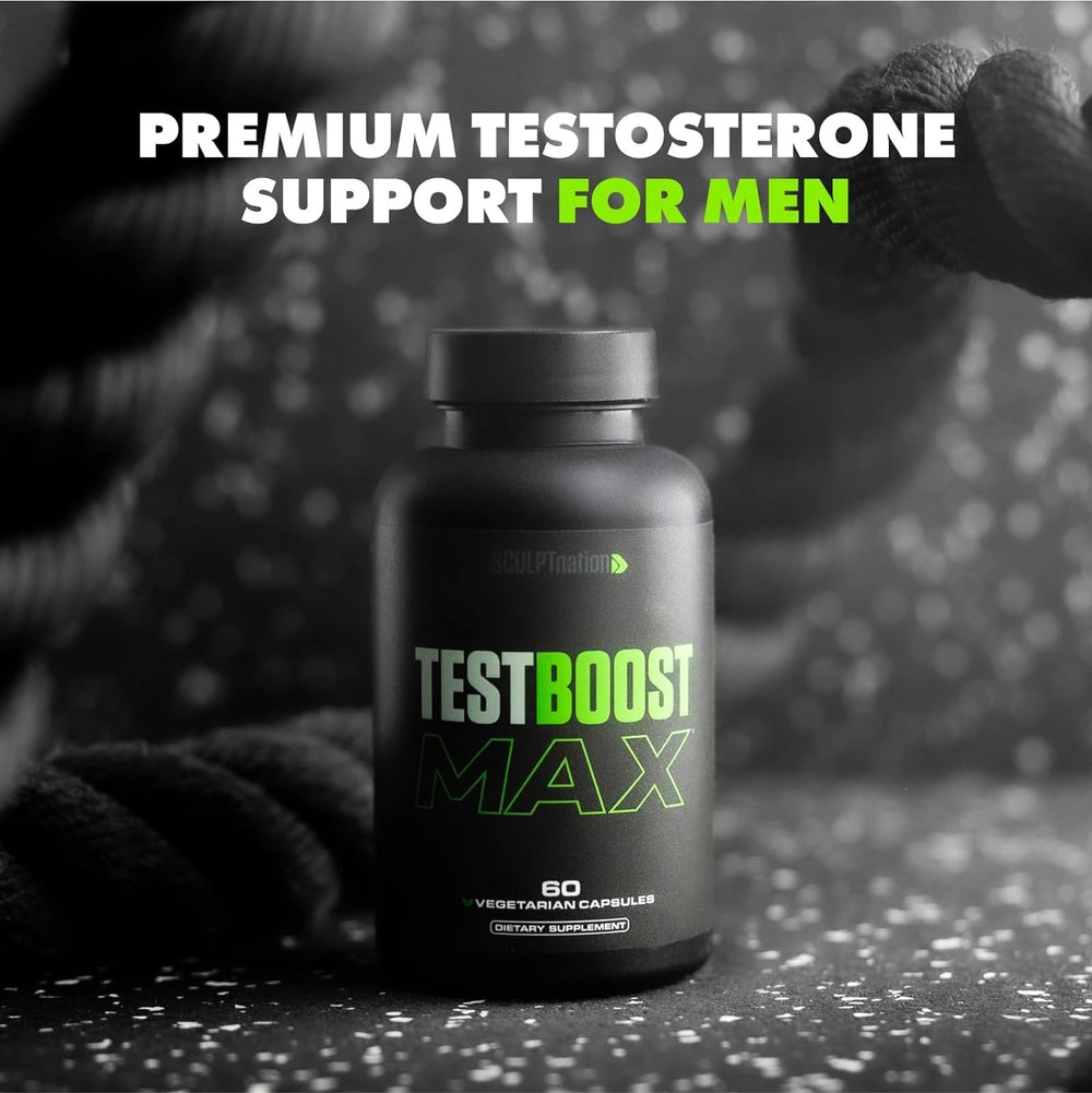 Test Boost Max box on a clean workout bench suggesting premium quality.