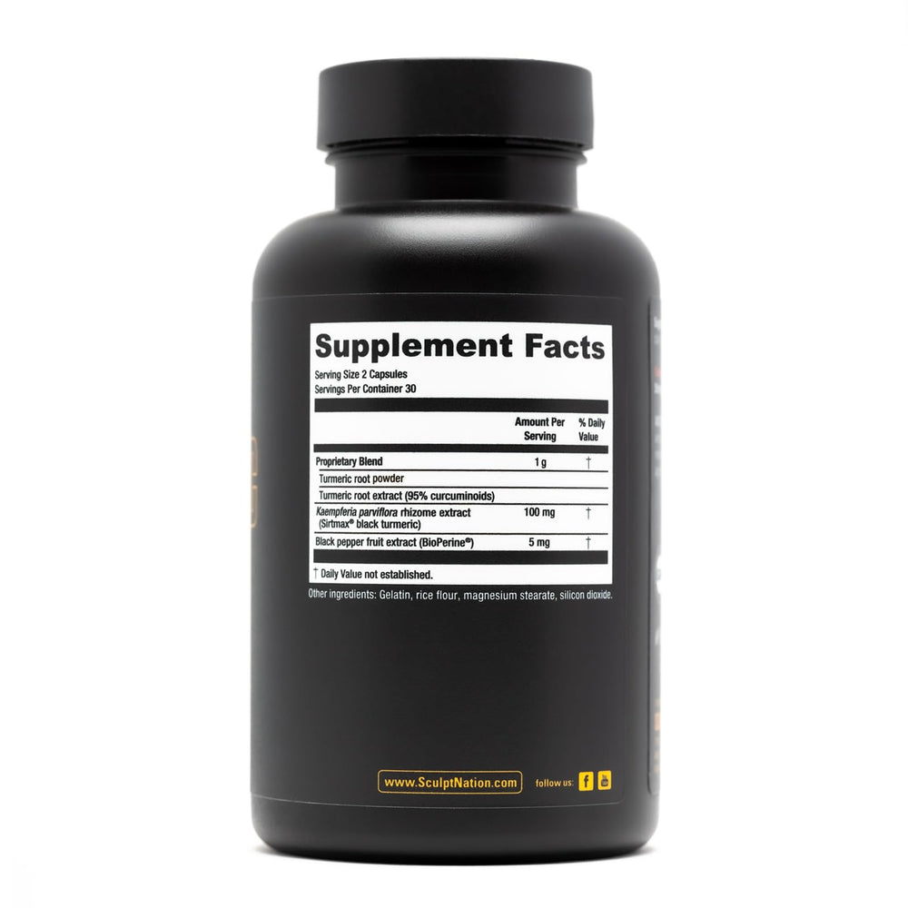 Tamper-evident seal on Sculpt Nation Turmeric reinforcing safety and quality