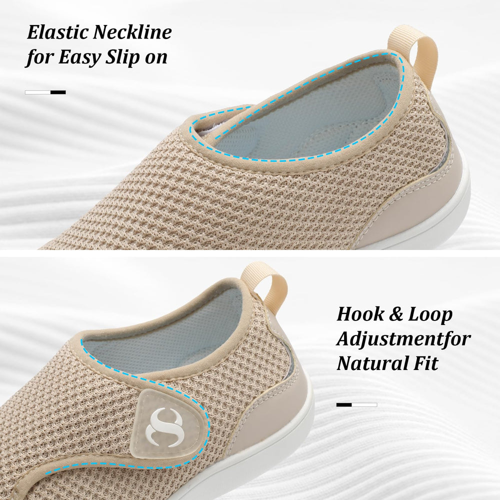 SCURTAIN lightweight knit upper keeps feet cooler and reduces moisture.