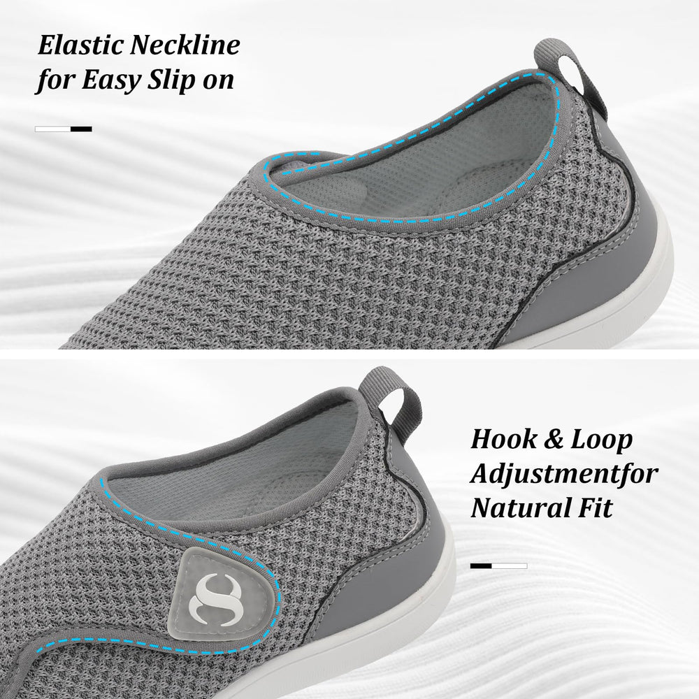 SCURTAIN stretchy knit upper provides breathable comfort
