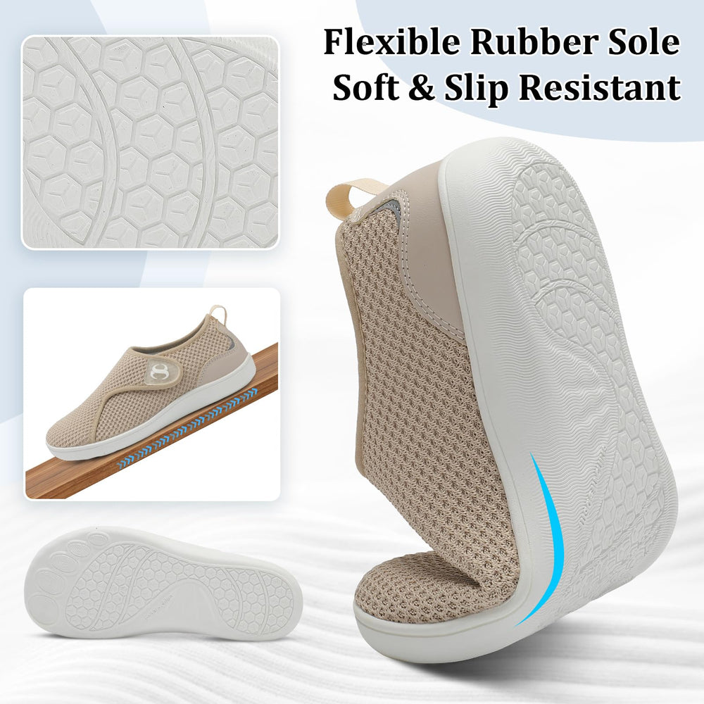 SCURTAIN zero-drop non-slip sole delivers stable footing on varied surfaces.