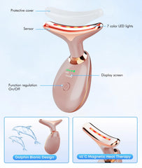 SDKWDH face and neck massager in use during routine skincare