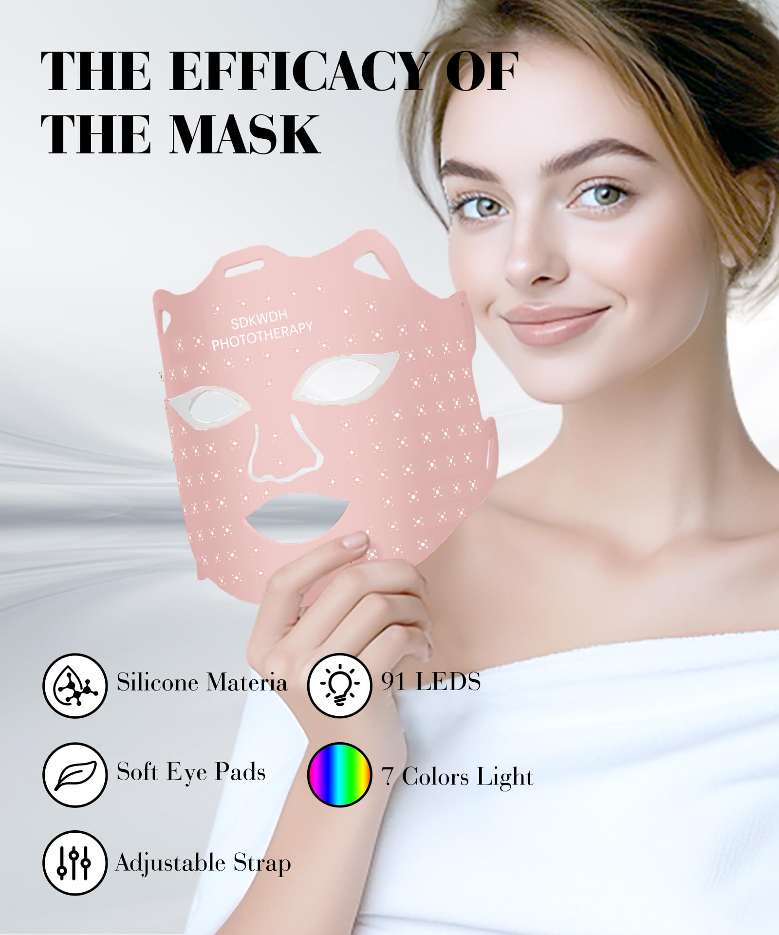 SDKWDH mask demonstrates 850nm infrared light for gentle care
