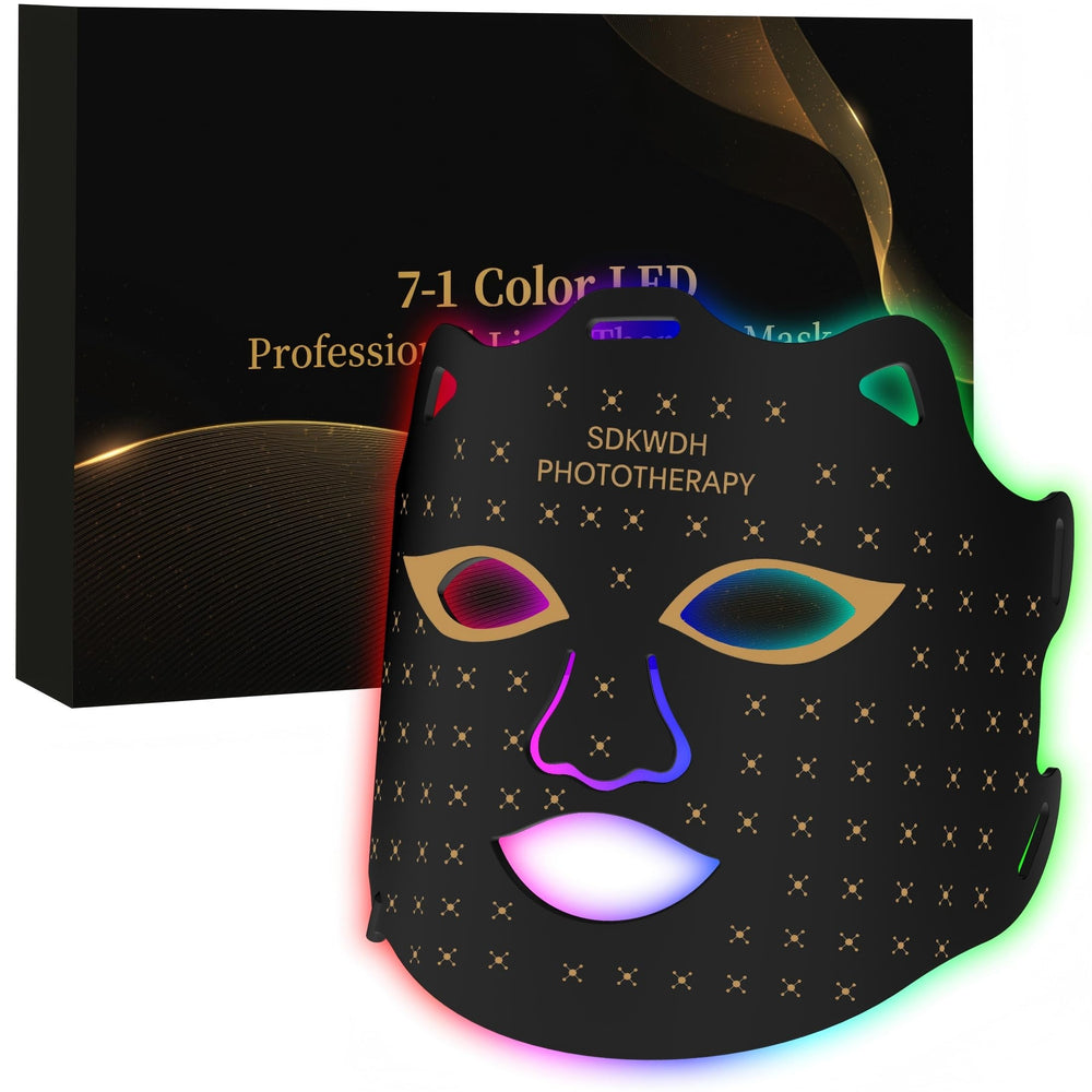 SDKWDH Red Light Mask front view for at-home facial care and relaxation.