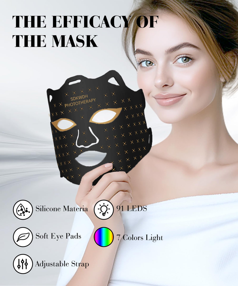 SDKWDH Red Light Mask side view showing ergonomic fit for comfortable sessions.