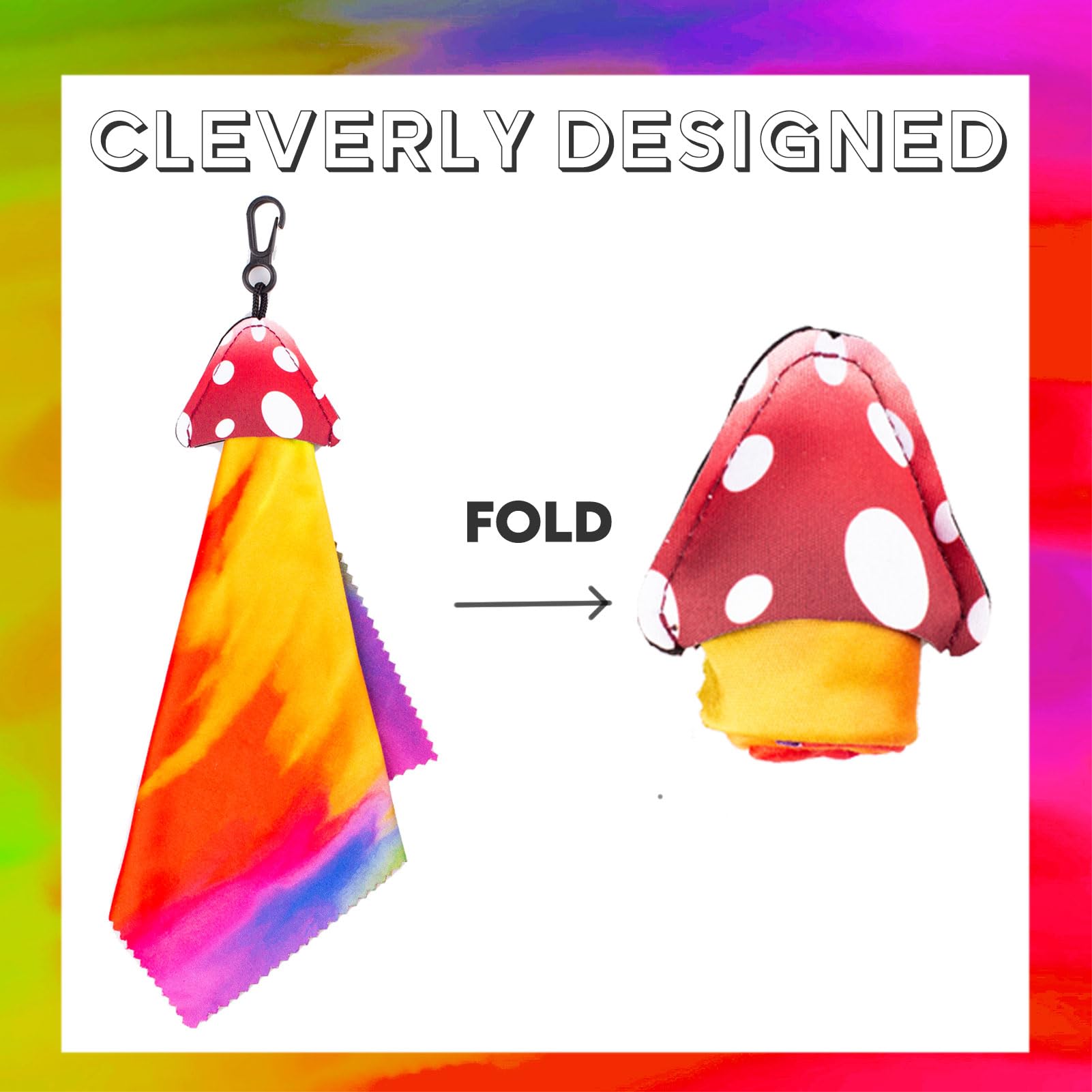 Seabbo psychedelic mushrooms cleaning cloth ideal for phones
