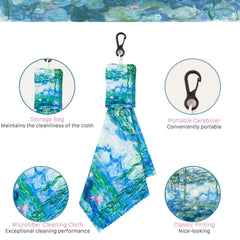 Seabbo Monet Water Lilies cleaning cloth keeps screens and glasses smudge-free