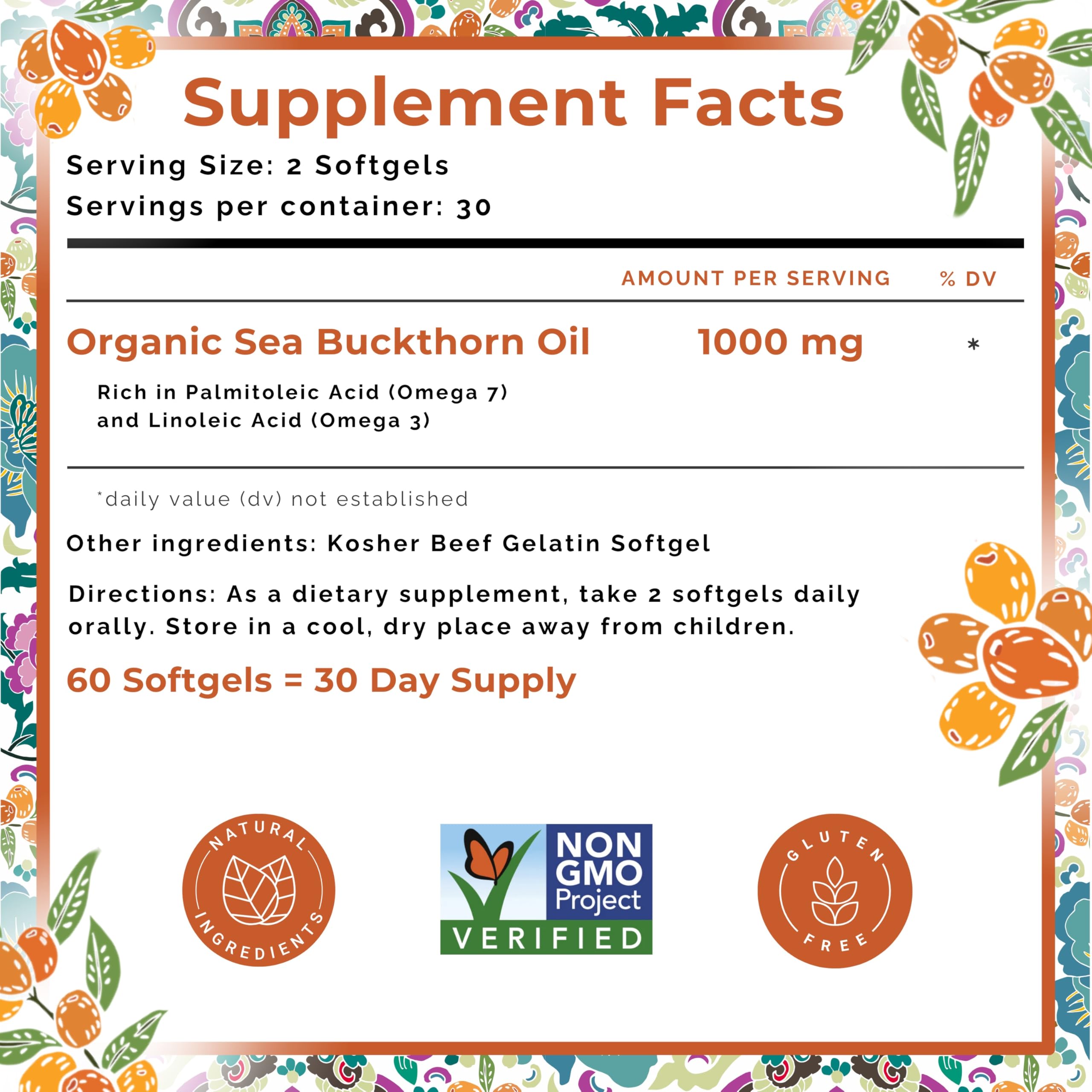 SEABUCKWONDERS Fem-Omega7 packaging on shelf for easy shopping