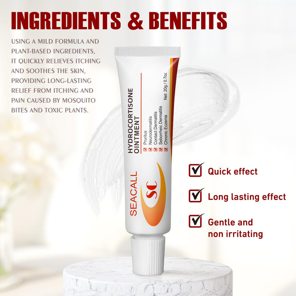 Seacall Hydrocortisone Cream at-home use for mild irritations.