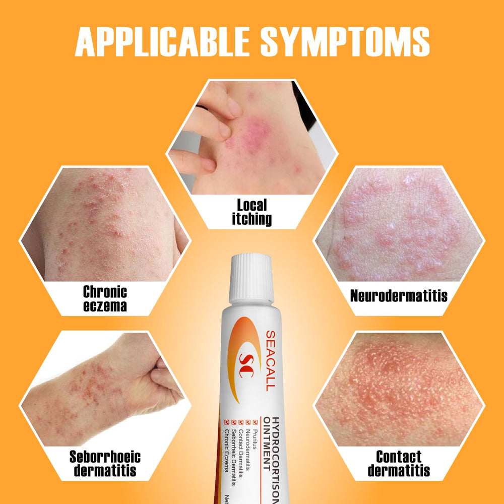 Seacall Hydrocortisone Cream label detail guiding usage.
