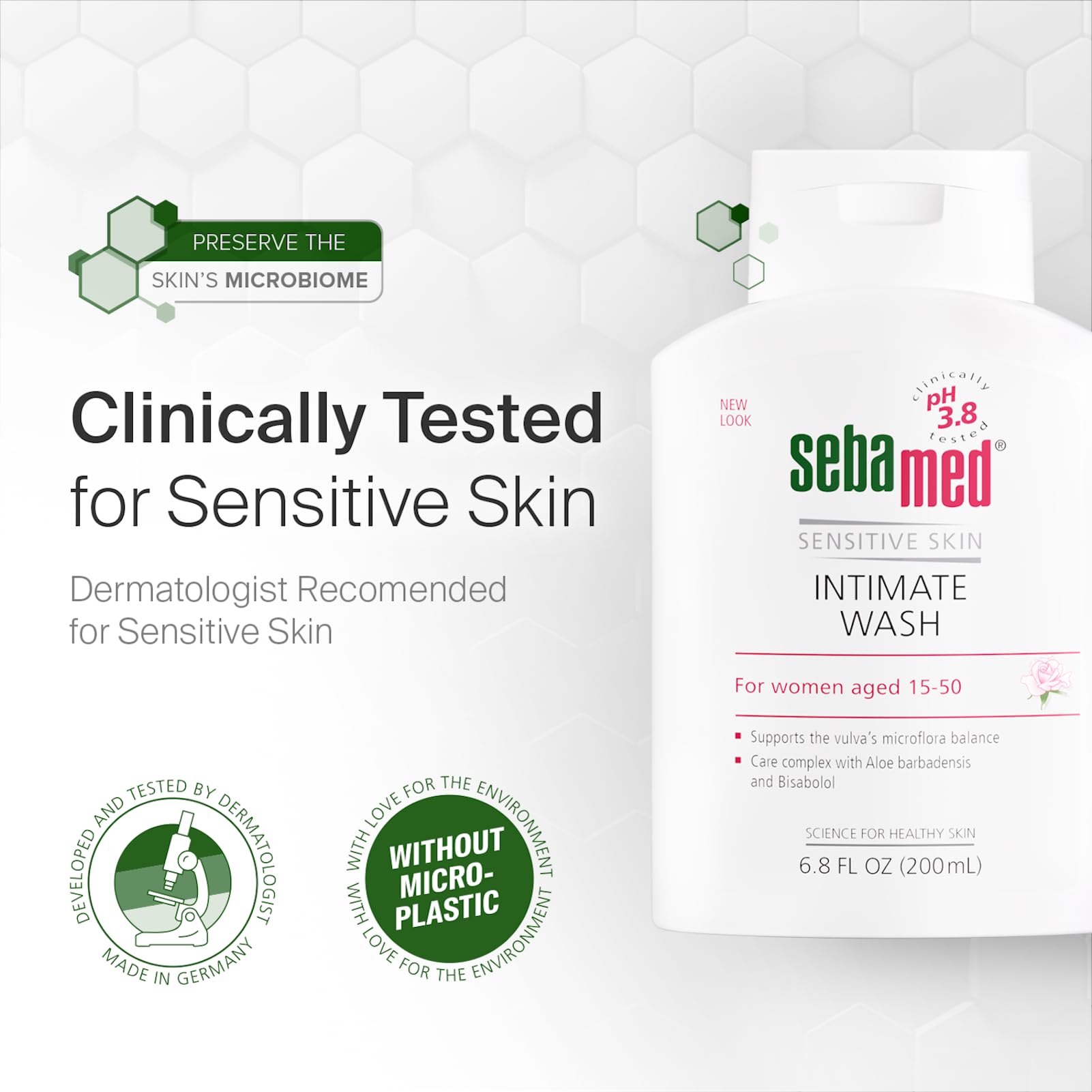 SEBAMED dermatologist-tested badge signals trusted formulation