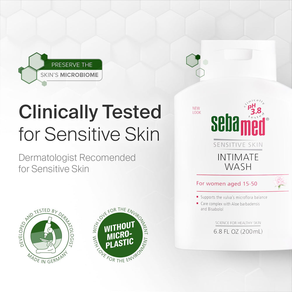 SEBAMED dermatologist-tested badge signals trusted formulation