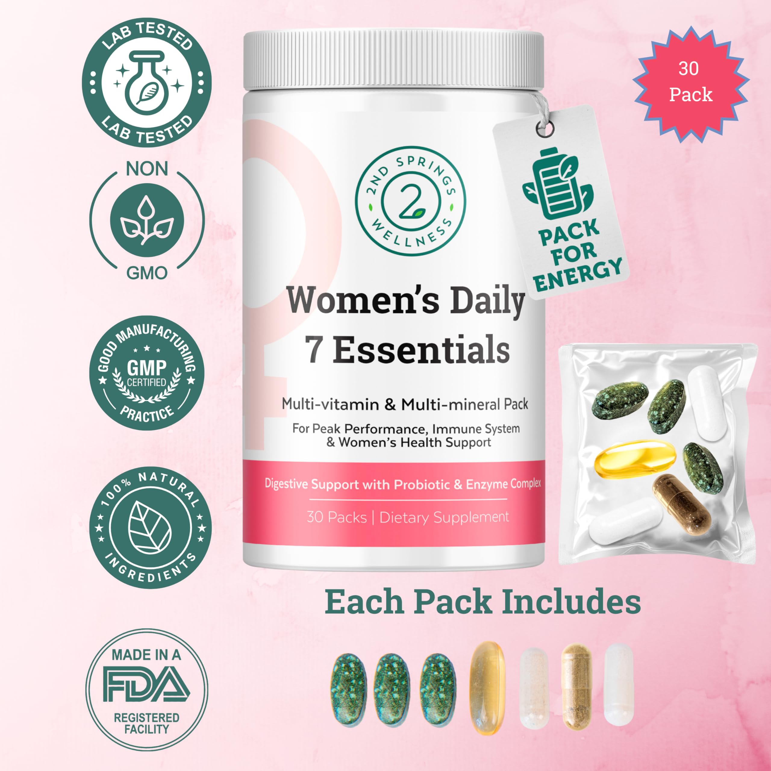 2nd Springs travel-friendly packaging keeps daily vitamins organized on the go