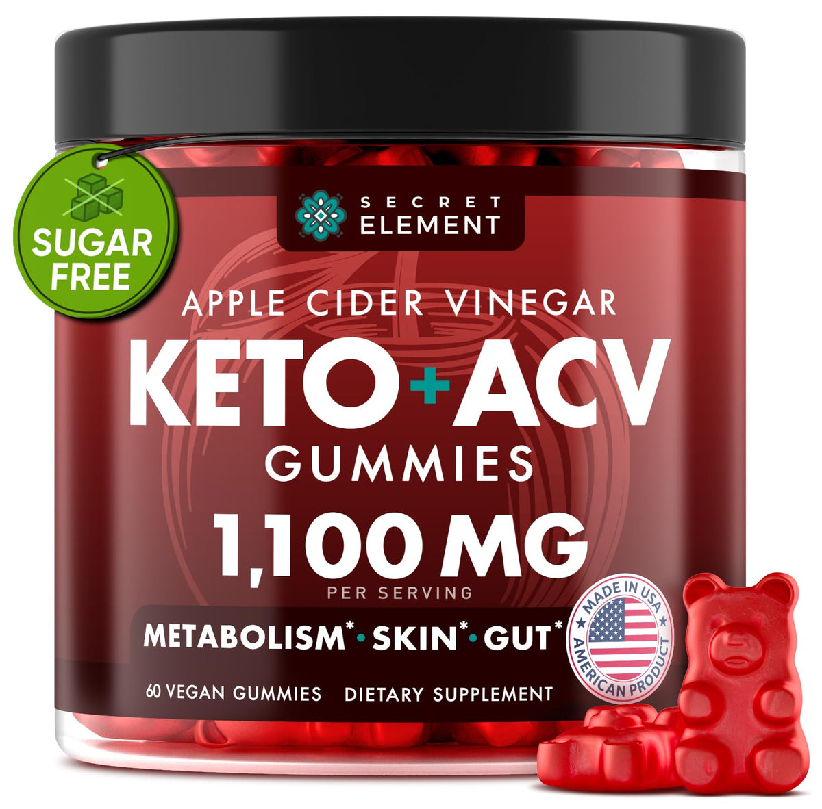 Secret Element Keto ACV Gummies bottle shown for daily wellness