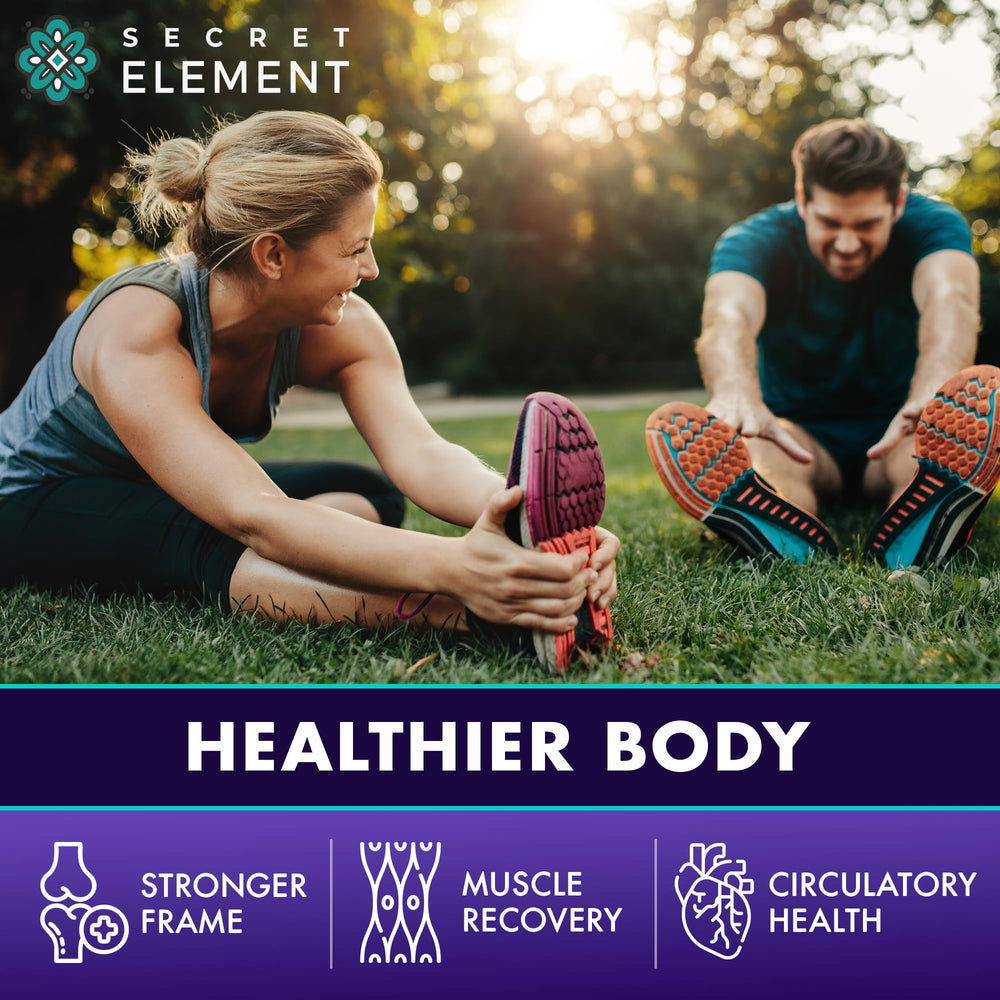 Secret Element orange gummy closeup texture hints at sugar-free, plant-based magnesium