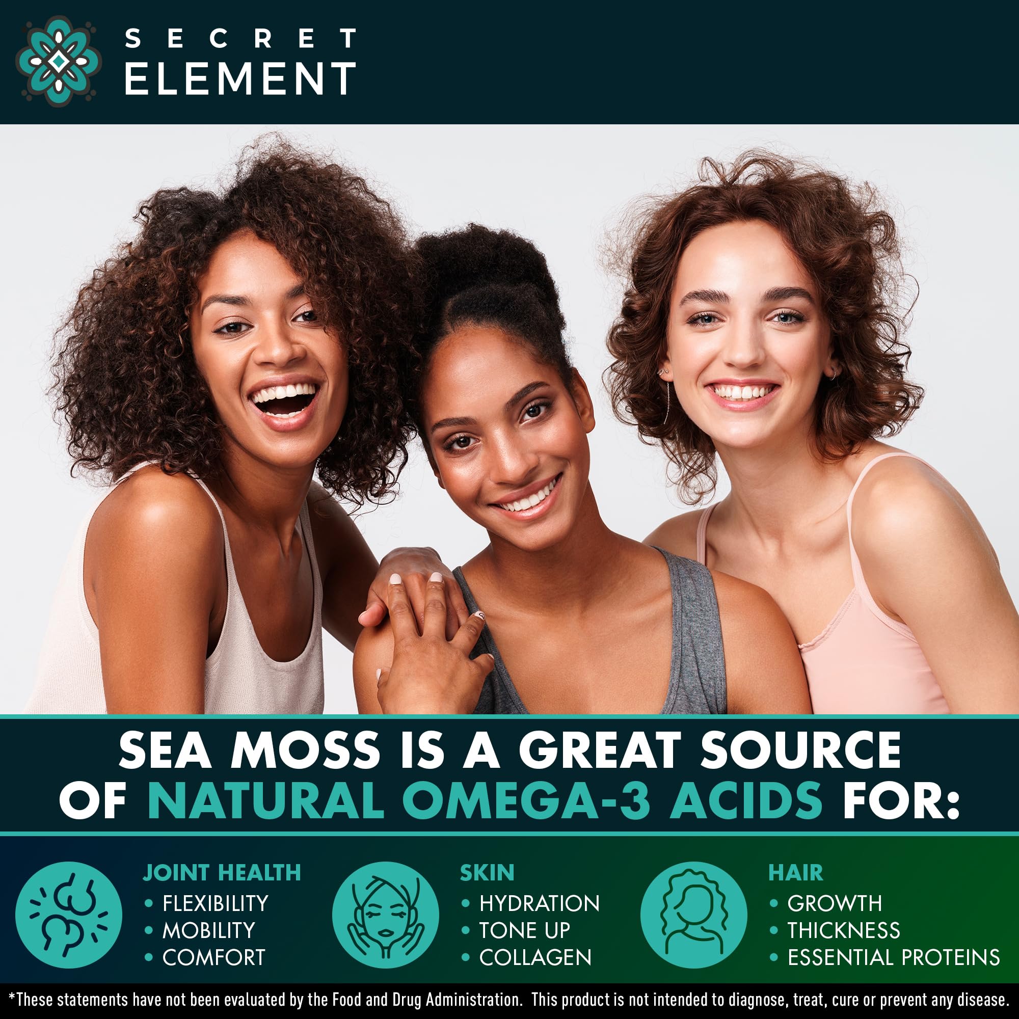 Muira Puama enriched sea moss capsules by Secret Element for vitality
