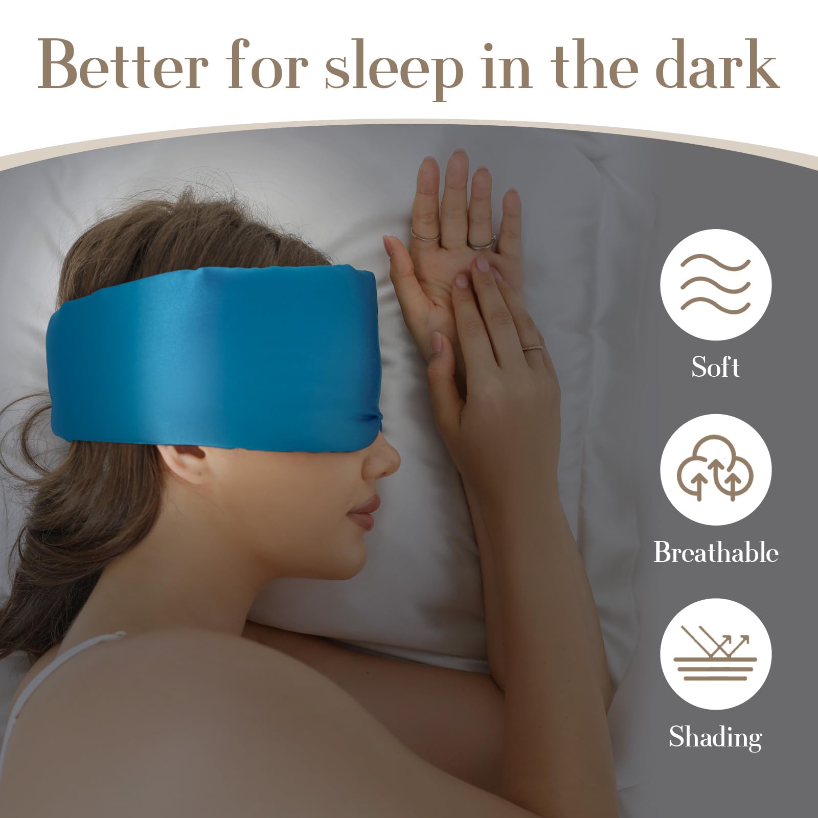 SECZIPE silk eye mask with adjustable band fits securely for customizable comfort.