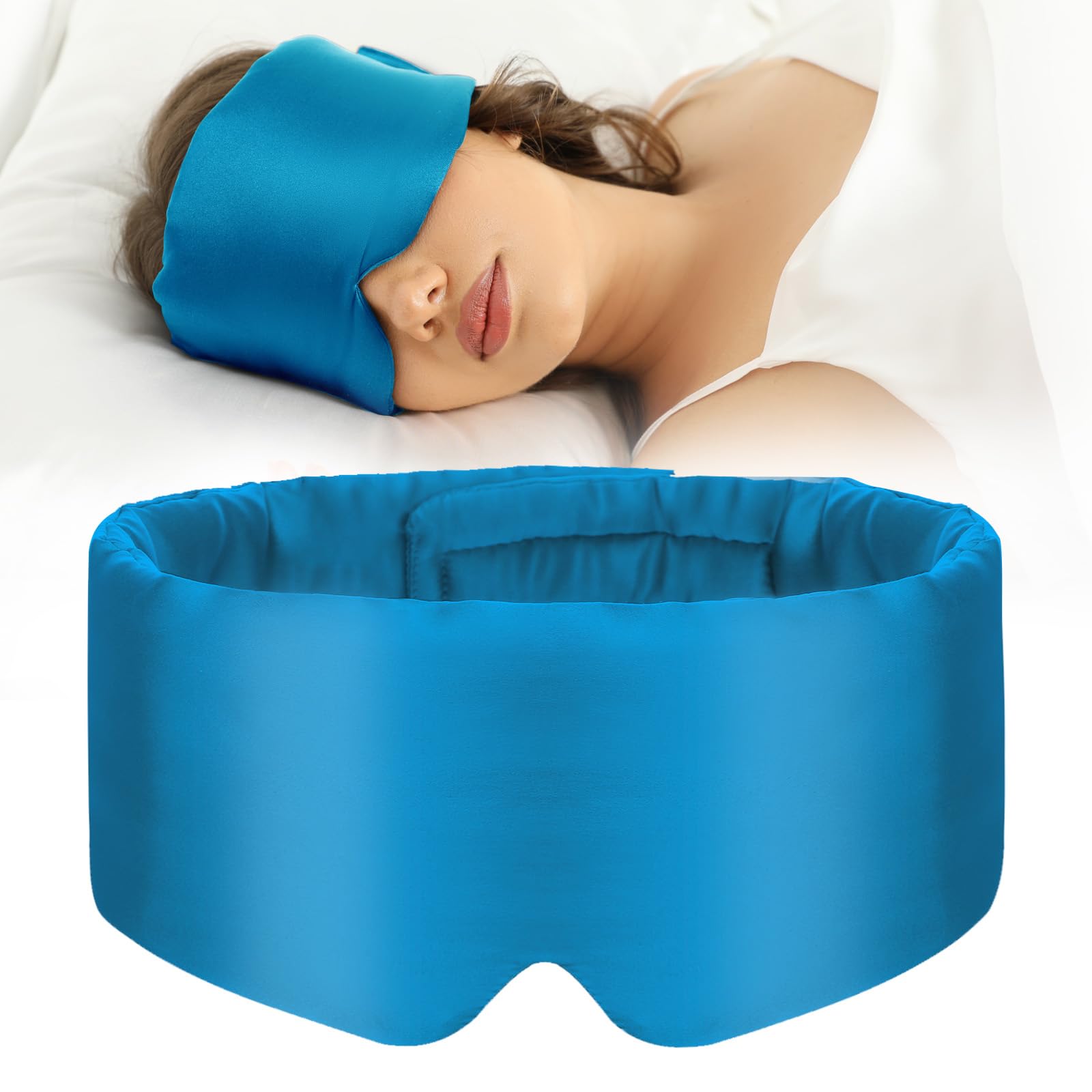 SECZIPE silk sleep mask for side sleepers blocks light and softens skin.