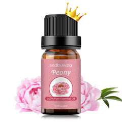 Sedbuwza Peony Essential Oil bottle showing pure fragrance for diffusers.