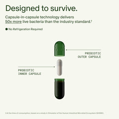 Packaging box displays the product and its shelf-stable storage.