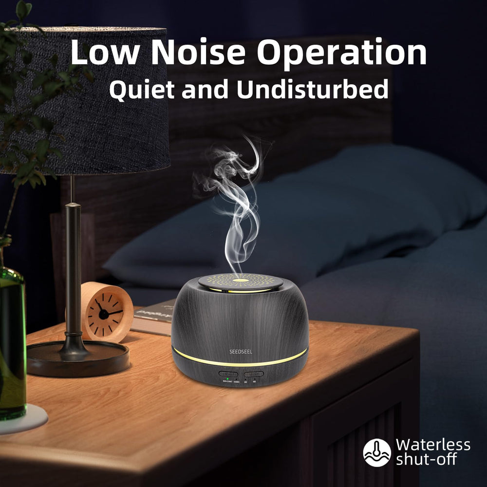 SEEDSEEL diffuser in a bedroom creating restful ambience