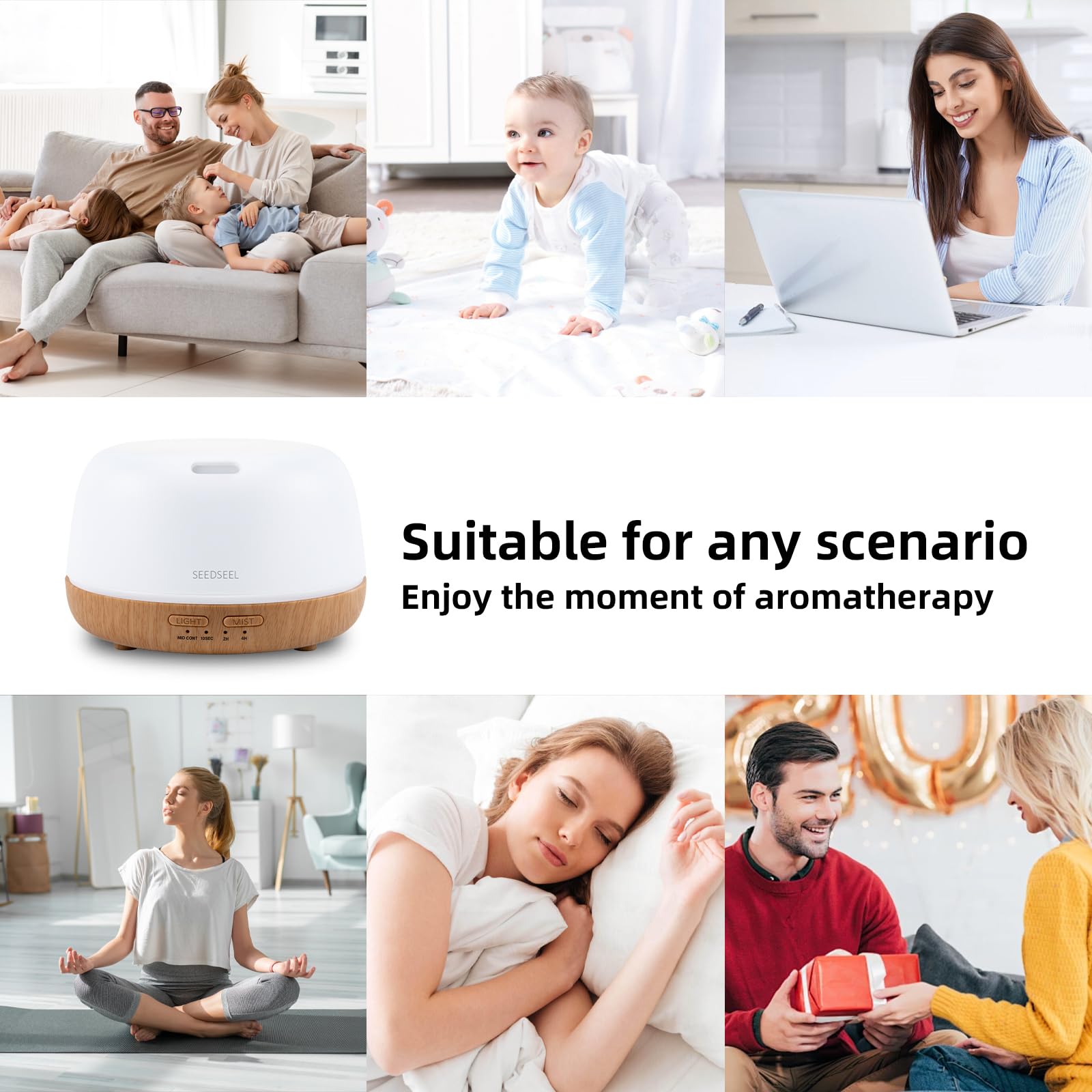 SEEDSEEL diffuser with remote control for easy adjustments