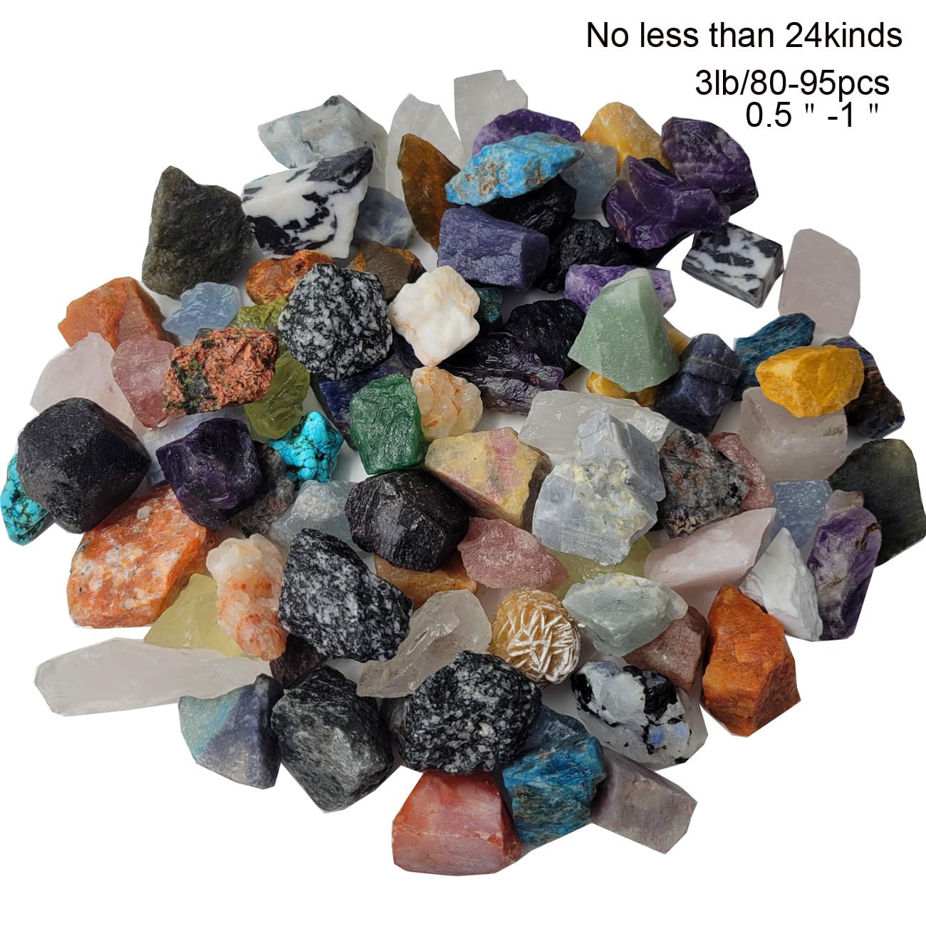 SeeuFun gemstone rough set for crafts, jewelry, and gifts.