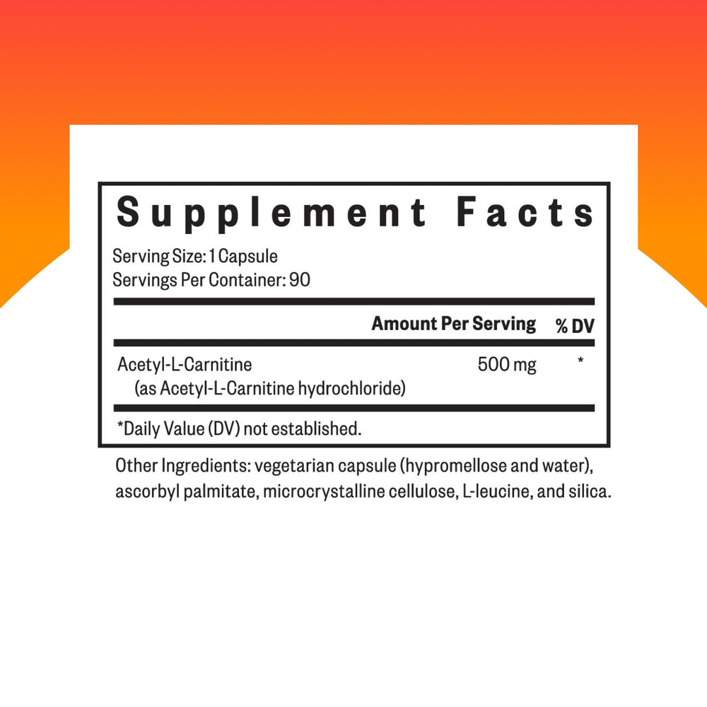 Close-up of Seeking Health Acetyl-L-Carnitine capsules highlighting bioavailability.